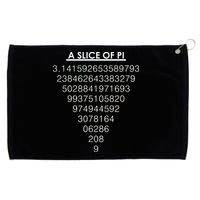 A Slice of Pi Pie Funny Pi Day Math Geek Logo Grommeted Golf Towel