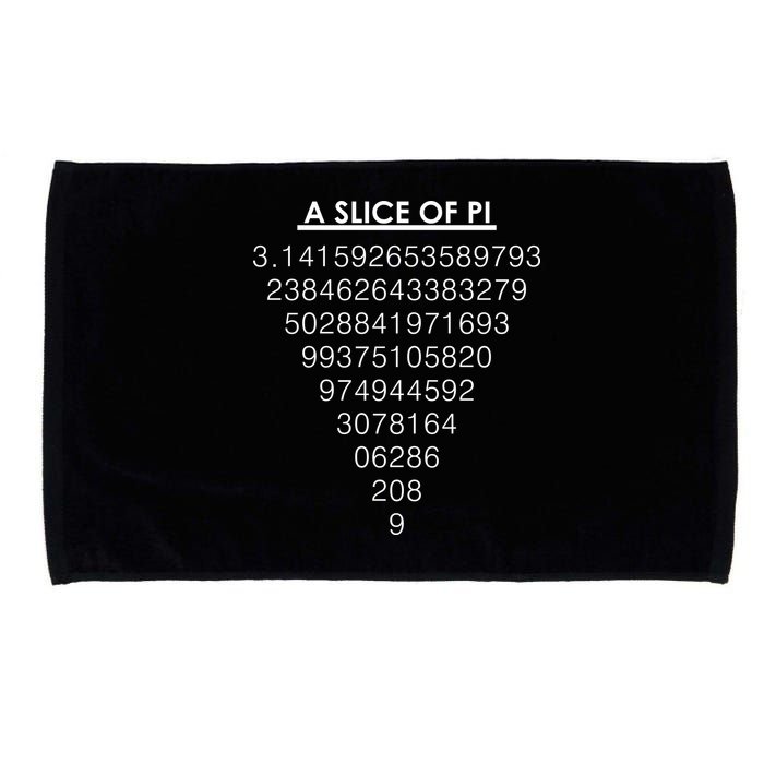 A Slice of Pi Pie Funny Pi Day Math Geek Logo Microfiber Hand Towel