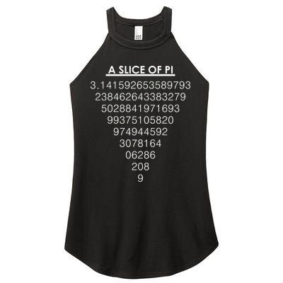 A Slice of Pi Pie Funny Pi Day Math Geek Logo Women's Perfect Tri Rocker Tank
