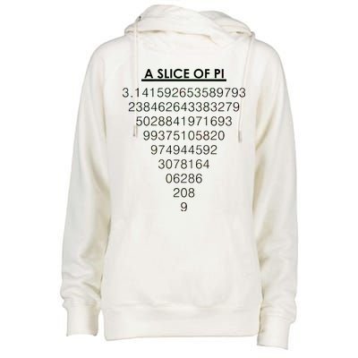 A Slice of Pi Pie Funny Pi Day Math Geek Logo Womens Funnel Neck Pullover Hood