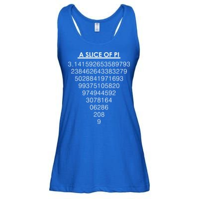 A Slice of Pi Pie Funny Pi Day Math Geek Logo Ladies Essential Flowy Tank
