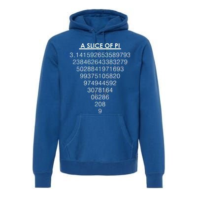 A Slice of Pi Pie Funny Pi Day Math Geek Logo Premium Hoodie