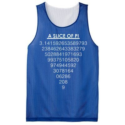 A Slice of Pi Pie Funny Pi Day Math Geek Logo Mesh Reversible Basketball Jersey Tank