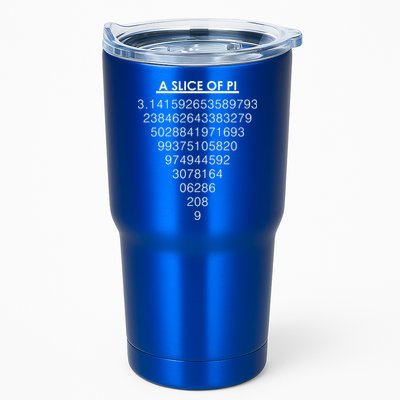 A Slice of Pi Pie Funny Pi Day Math Geek Logo Tumbler