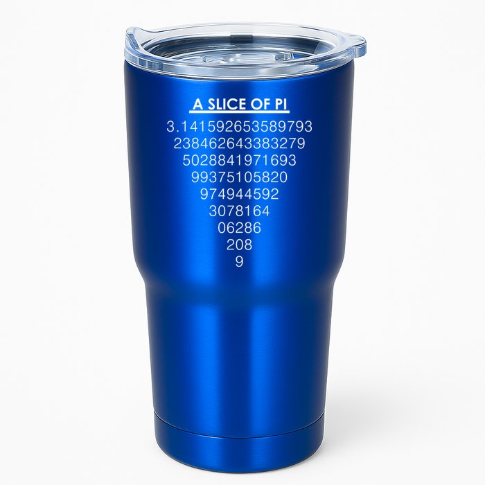 A Slice of Pi Pie Funny Pi Day Math Geek Logo Tumbler