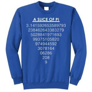 A Slice of Pi Pie Funny Pi Day Math Geek Logo Tall Sweatshirt