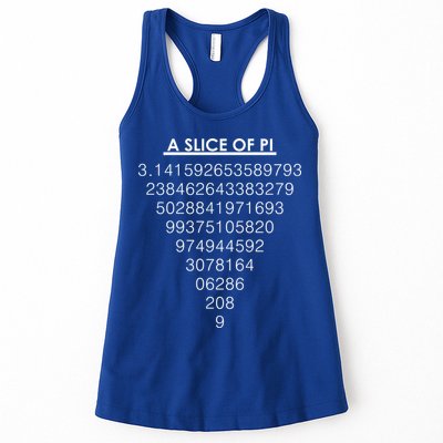 A Slice of Pi Pie Funny Pi Day Math Geek Logo Womens Tank Top