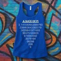 A Slice of Pi Pie Funny Pi Day Math Geek Logo Womens Tank Top