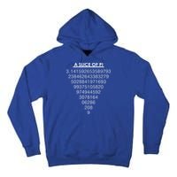 A Slice of Pi Pie Funny Pi Day Math Geek Logo Tall Hoodie