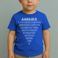 A Slice of Pi Pie Funny Pi Day Math Geek Logo Toddler T-Shirt