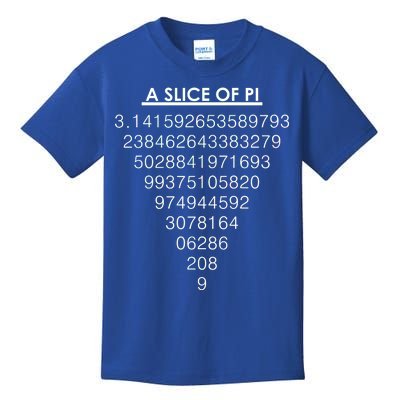 A Slice of Pi Pie Funny Pi Day Math Geek Logo Kids T-Shirt