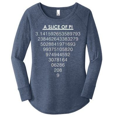 A Slice of Pi Pie Funny Pi Day Math Geek Logo Women's Perfect Tri Tunic Long Sleeve Shirt