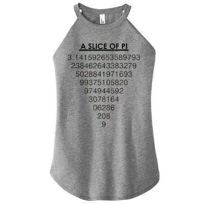 A Slice of Pi Pie Funny Pi Day Math Geek Logo Women's Perfect Tri Rocker Tank