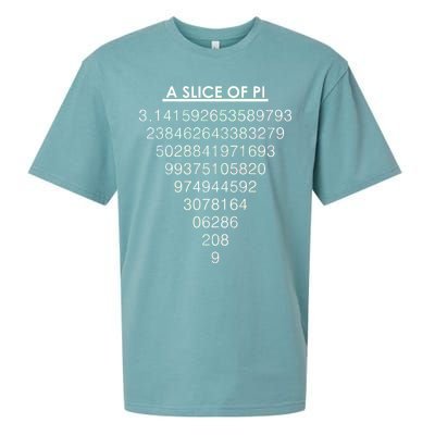 A Slice of Pi Pie Funny Pi Day Math Geek Logo Sueded Cloud Jersey T-Shirt