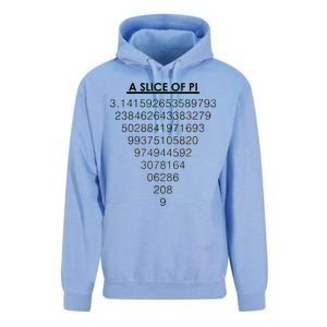 A Slice of Pi Pie Funny Pi Day Math Geek Logo Unisex Surf Hoodie