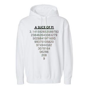 A Slice of Pi Pie Funny Pi Day Math Geek Logo Garment-Dyed Fleece Hoodie