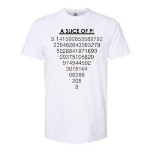 A Slice of Pi Pie Funny Pi Day Math Geek Logo Softstyle CVC T-Shirt