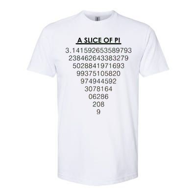 A Slice of Pi Pie Funny Pi Day Math Geek Logo Softstyle® CVC T-Shirt