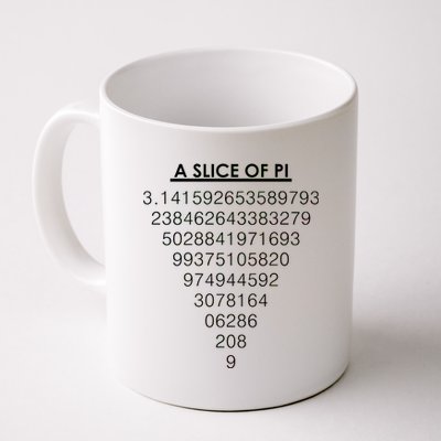 A Slice of Pi Pie Funny Pi Day Math Geek Logo Coffee Mug