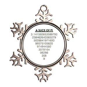 A Slice of Pi Pie Funny Pi Day Math Geek Logo Metallic Star Ornament