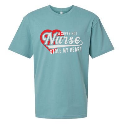 A Super Hot Nurse Stole My Heart Sueded Cloud Jersey T-Shirt