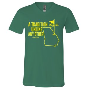 A Tradition Unlike Any Other Augusta Georgia Golfing V-Neck T-Shirt