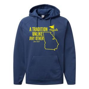 A Tradition Unlike Any Other Augusta Georgia Golfing Performance Fleece Hoodie