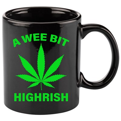 A Wee Bit Highrish 11oz C Handle Ceramic Mug