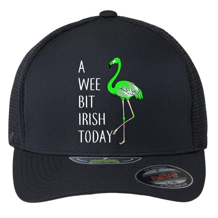 A Wee Bit Irish Today Flamingo Flexfit Unipanel Trucker Cap