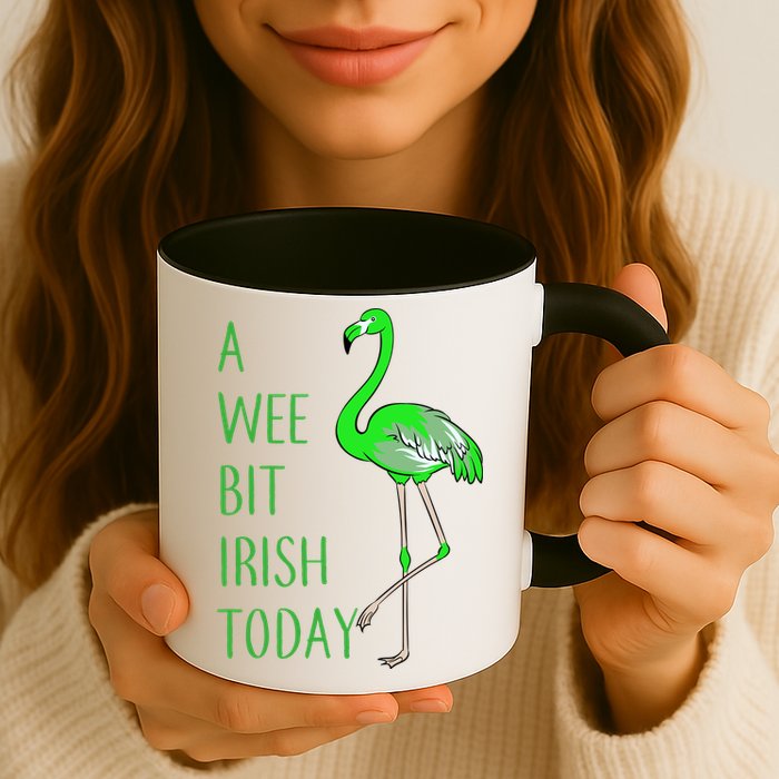 A Wee Bit Irish Today Flamingo Mug