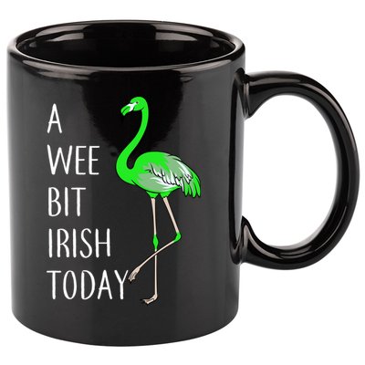 A Wee Bit Irish Today Flamingo 11oz C Handle Ceramic Mug