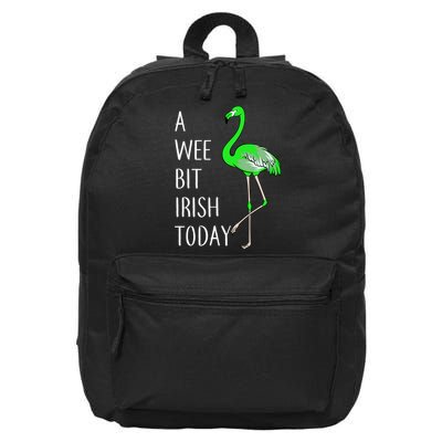 A Wee Bit Irish Today Flamingo 16 in Basic Backpack
