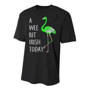 A Wee Bit Irish Today Flamingo Youth Performance Sprint T-Shirt