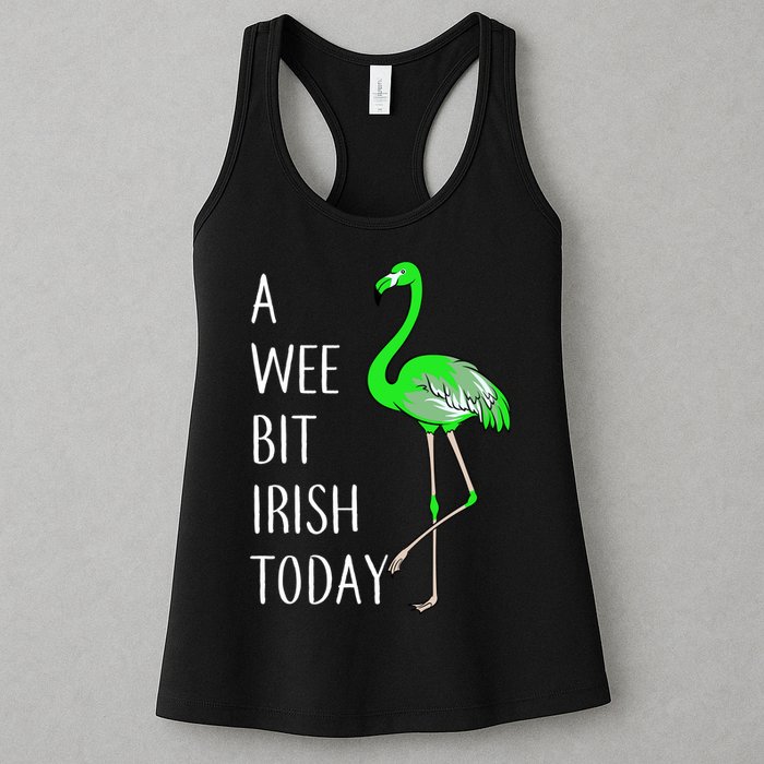 A Wee Bit Irish Today Flamingo Womens Tank Top