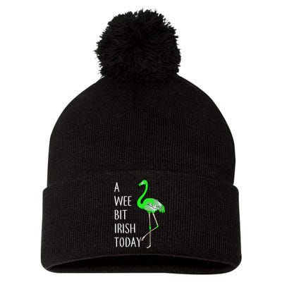 A Wee Bit Irish Today Flamingo Pom Pom 12in Knit Beanie