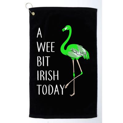 A Wee Bit Irish Today Flamingo Golf Towel