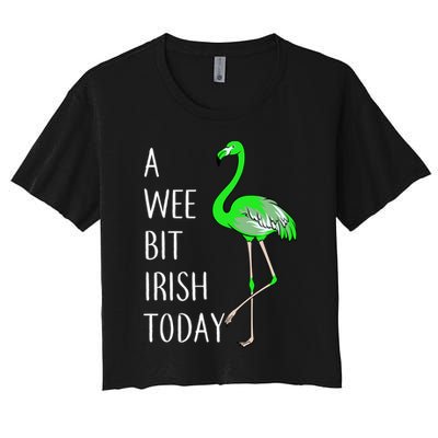 A Wee Bit Irish Today Flamingo Crop Top