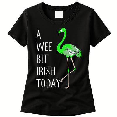 A Wee Bit Irish Today Flamingo Womens T-Shirt