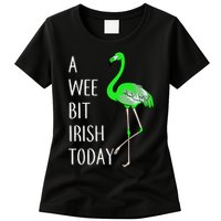 A Wee Bit Irish Today Flamingo Womens T-Shirt