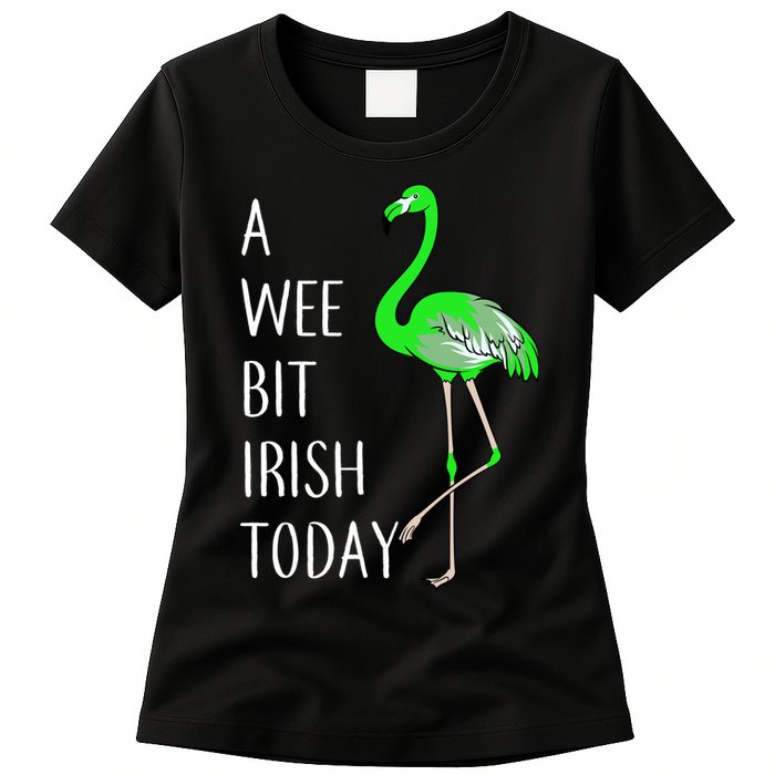 A Wee Bit Irish Today Flamingo Womens T-Shirt