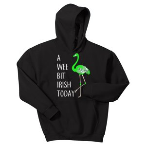 A Wee Bit Irish Today Flamingo Kids Hoodie