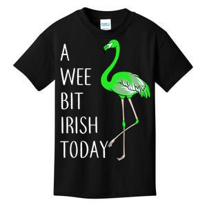 A Wee Bit Irish Today Flamingo Kids T-Shirt