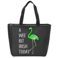 A Wee Bit Irish Today Flamingo Zip Tote Bag