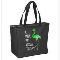 A Wee Bit Irish Today Flamingo Zip Tote Bag