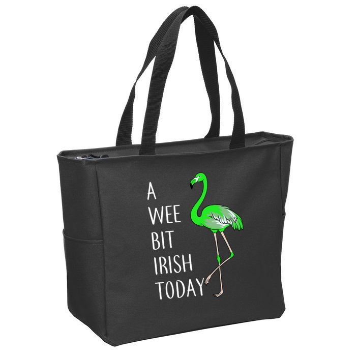 A Wee Bit Irish Today Flamingo Zip Tote Bag