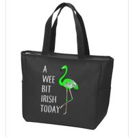 A Wee Bit Irish Today Flamingo Zip Tote Bag