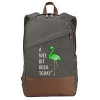 A Wee Bit Irish Today Flamingo Cotton Canvas Backpack