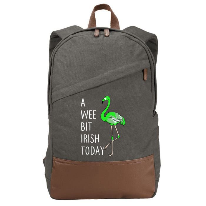 A Wee Bit Irish Today Flamingo Cotton Canvas Backpack