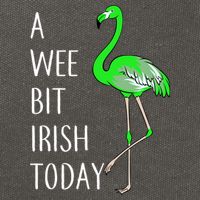 A Wee Bit Irish Today Flamingo Cotton Canvas Backpack