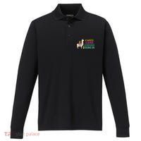 A Whole Llama Learning Going On Performance Long Sleeve Polo